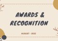 Awards & Recognitions Aug-2023