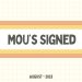 MoU’s Signed August 2023