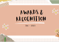 Awards & Recognition Dec – 23