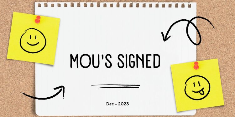 MoU’s Signed Dec – 23