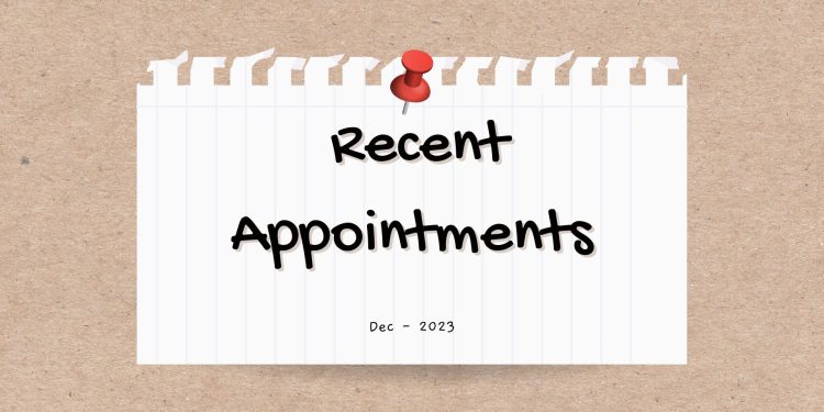 Recent Appointments Dec-23
