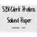 SBI Clerk Prelims Solved Paper Dec – 2023